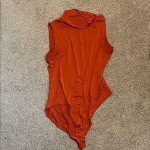 Sleeveless Burnt Orange Women's Bodysuit